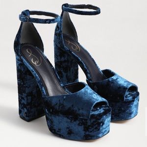 Sam Edelman Kori Platform Heel in Como Blue. NEVER WORN